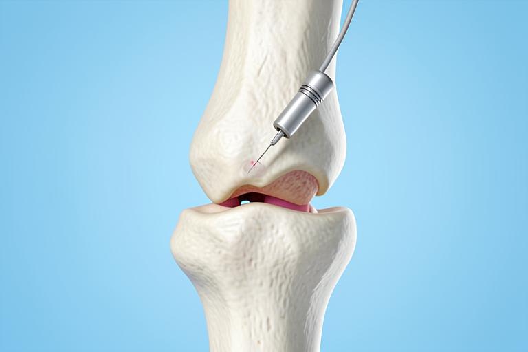 Procedimiento artroscópico en modelo anatómico de rodilla